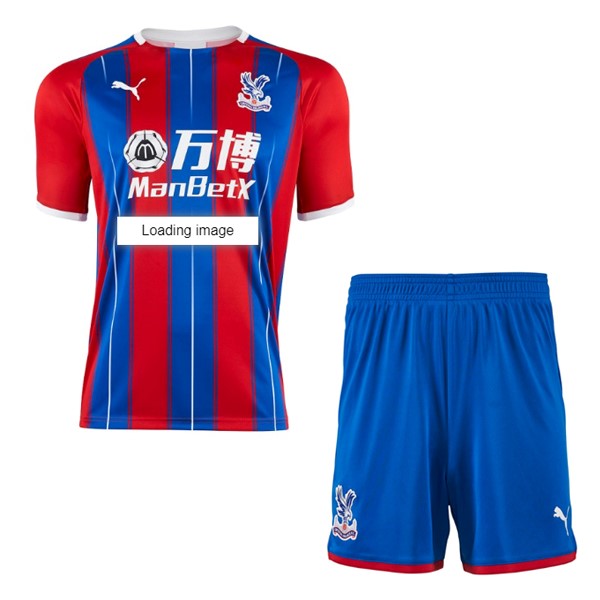 Trikot Crystal Palace MA Heim Kinder 2019-20 Rote Blau Fussballtrikots Günstig